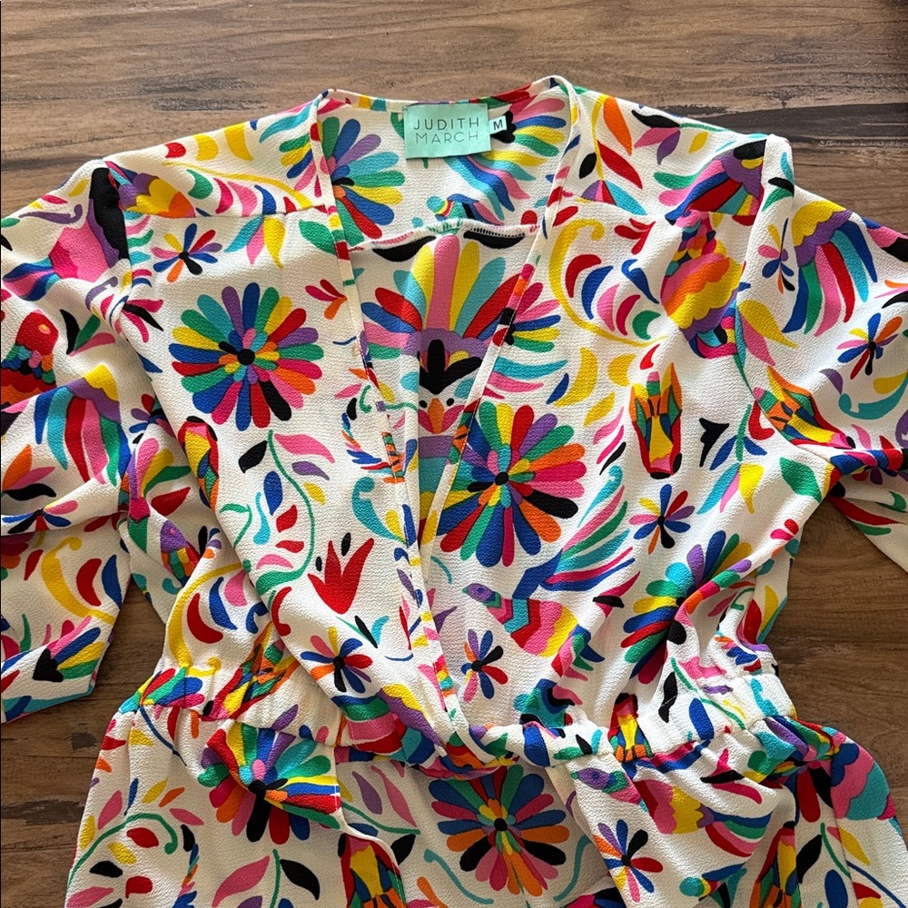 Judith March Colorful Floral Women's Blouse